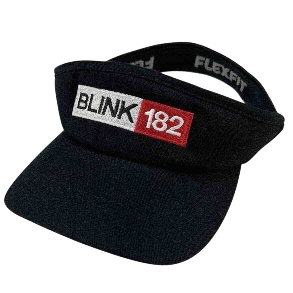 Vintage 2001 Blink-182 Hat Visor Flex Fit‎ Macbeth Atticus Punk Rock Emo Band